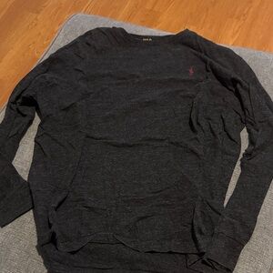 Polo by Ralph Lauren Charcoal Shirt with Red Emblem